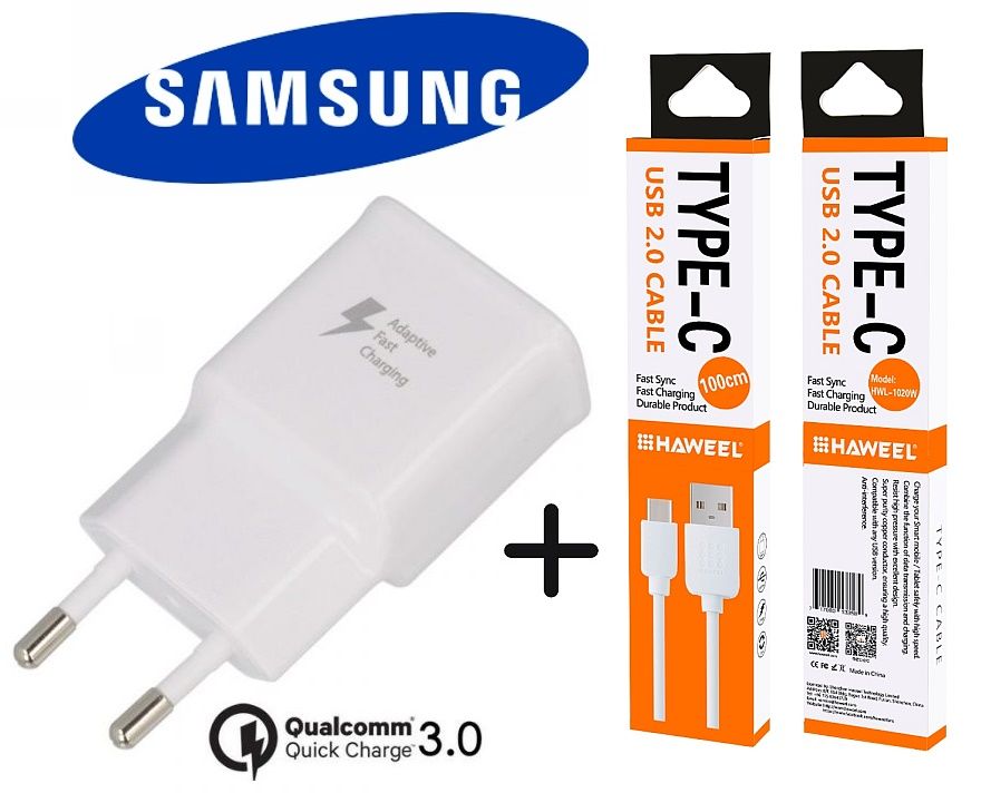 Nabíječka Samsung Galaxy A7 2017 A720F Fast Charger ORIGINÁL + kabel SPEED-C