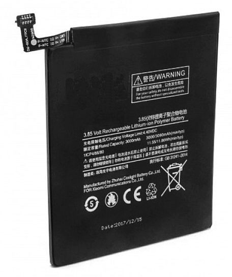 Baterie Xiaomi Redmi Note 5A Prime Li-Pol 3000mAh nahrazuje ORIGINÁL TT-TopTechnology
