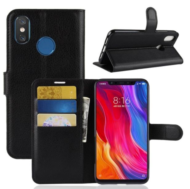 Kožené pouzdro Xiaomi Mi 8 černé