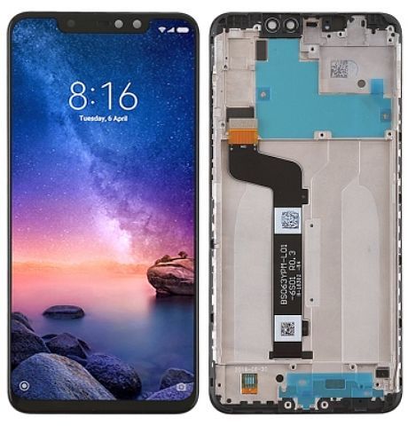 LCD displej + dotyková plocha + rámeček, přední kryt Xiaomi Redmi Note 6 Pro O-E-M