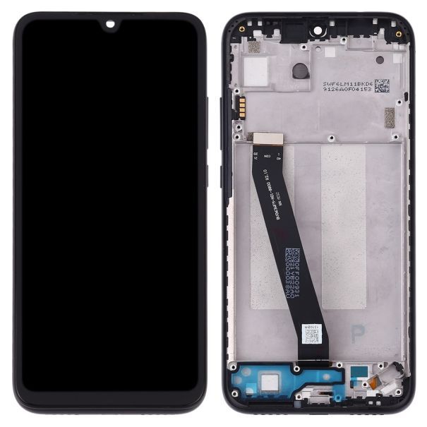 LCD displej Xiaomi Redmi 7 černý + přední kryt - rámeček ORIGINÁL