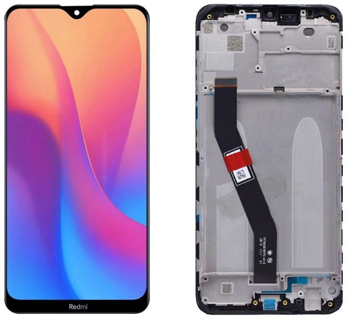 LCD displej Xiaomi Redmi 8A černý + přední kryt - rámeček